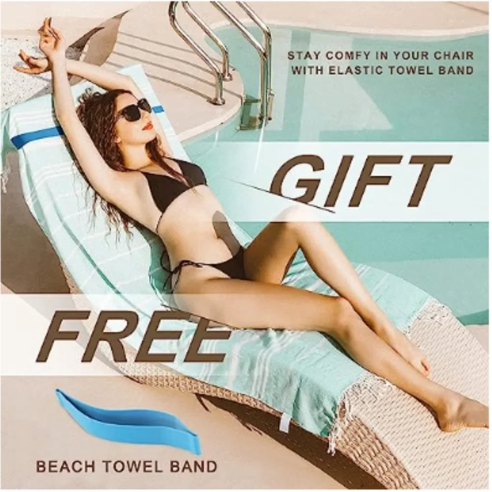 Turkish Cotton Beach Towel - Oversized / Lightweight Cotton Beach Towel